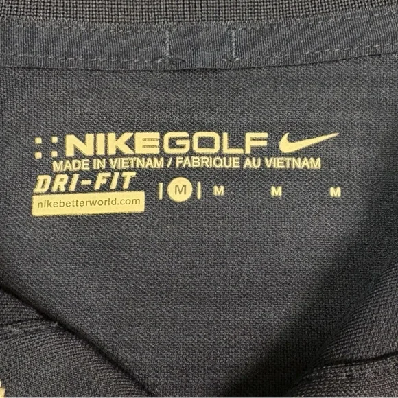 Boys Medium Blue Navy Nike Golf Dri-Fit Polo - Picture 3 of 3
